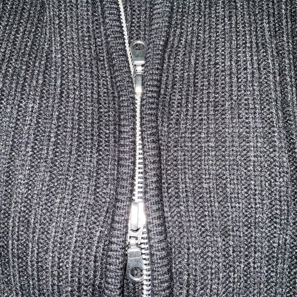 FULL CIRCLE TRENDS Plus Size V-Neck Zip-Up Sweater In Black Beauty Sz 2X NWT - Picture 7 of 9